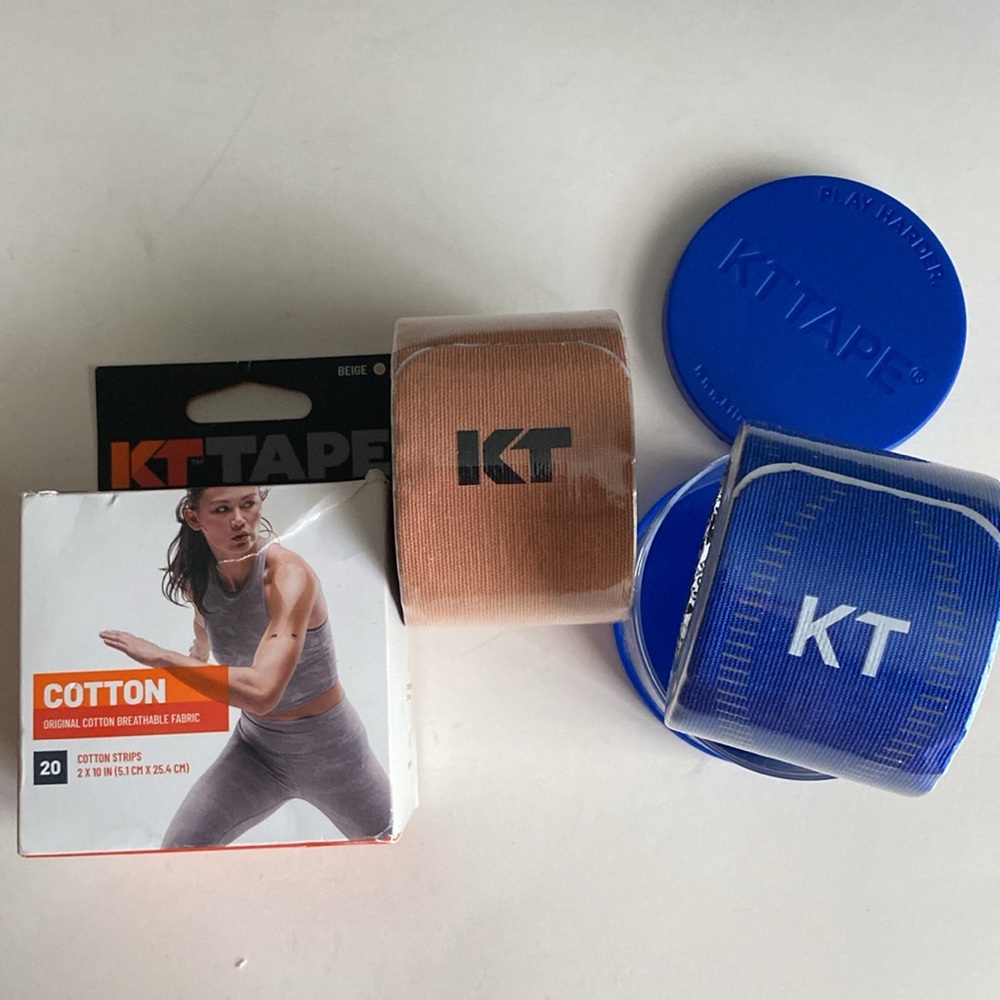 KT Tape Pro strips Blue & beige Cotton Sports kinesiology pain relief & support